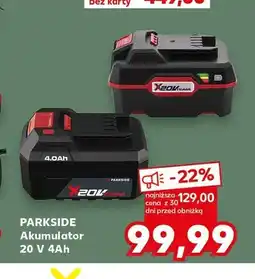Kaufland Akumulator Parkside 20V 4Ah oferta