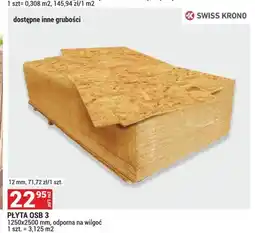 Merkury Market Płyta OSB 3 Swiss Krono 1250x2500 mm oferta