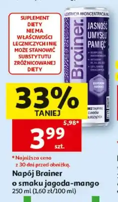 Auchan Napój Brainer o smaku jagoda-mango oferta
