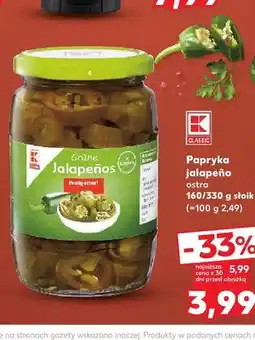 Kaufland Papryka jalapeño Classic ostra oferta