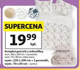 Auchan Komplet pościeli z mikrofibry 160x200 cm oferta