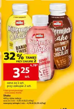 Auchan Napój mleczny Shake bananowy Müller oferta