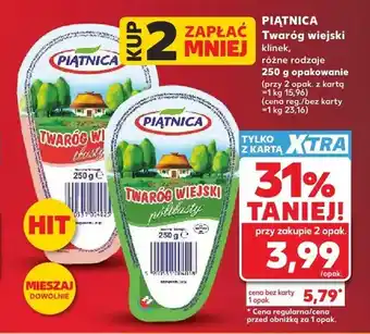 Kaufland Twaróg wiejski klinek tłusty Piątnica oferta