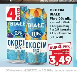 Kaufland Piwo bezalkoholowe Okocim Białe z morelą 4-pak oferta