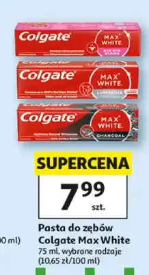 Auchan Pasta do zębów Colgate Max White Bye Bye Stains oferta
