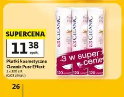 Auchan Płatki kosmetyczne Cleanic Pure Effect 3-pak oferta
