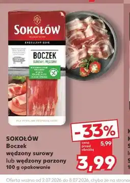 Kaufland Boczek wędzony surowy Sokołów oferta