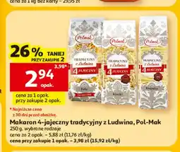 Auchan Makaron 4-jajeczny tradycyjny z Ludwina Pol-Mak Fala oferta