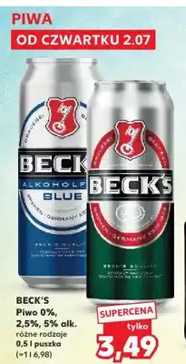 Kaufland Piwo bezalkoholowe Beck's Blue oferta