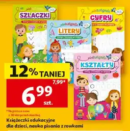 Auchan Książeczka edukacyjna dla dzieci nauka pisania z rowkami Szlaczki Mini Kaligrafia oferta