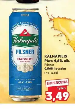 Kaufland Piwo Kalnapilis Pilsner oferta