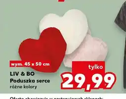Kaufland Poduszka serce Liv & Bo 45x50 cm oferta