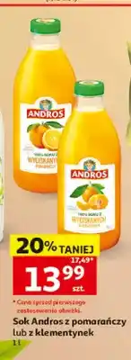Auchan Sok Andros z pomarańczy oferta