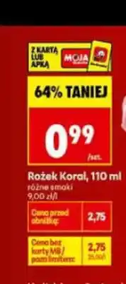 Biedronka Lody Rożek Koral truskawkowy oferta