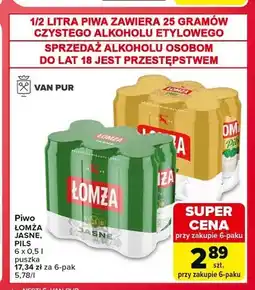 Carrefour Piwo Łomża Pils 6-pak oferta