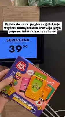 Biedronka Padzik do nauki języka angielskiego Ele Fun oferta