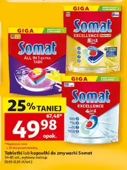 Auchan Tabletki do zmywarki Somat All in 1 Extra oferta