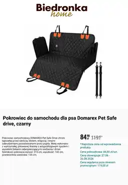 Biedronka Pokrowiec do samochodu dla psa Domarex Pet Safe drive, czarny oferta