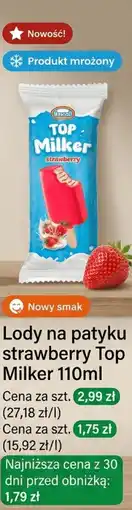 Dino Lody na patyku strawberry Top Milker oferta
