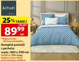 Auchan Komplet pościeli z perkalu Actuel oferta