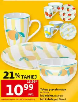 Auchan Talerz porcelanowy, miska lub kubek oferta