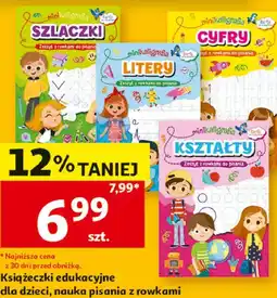 Auchan Książeczki edukacyjne dla dzieci, nauka pisania z rowkami oferta