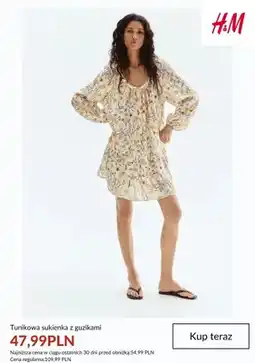 H&M Tunikowa sukienka z guzikami H&M oferta