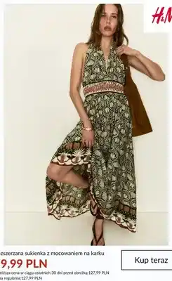H&M Sukienka rozszerzana z mocowaniem na karku H&M oferta