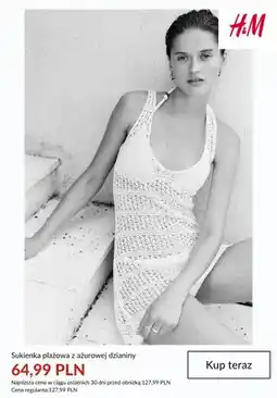 H&M Sukienka plażowa z ażurowej dzianiny H&M oferta