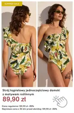 Medicine Strój kąpielowy jednoczęściowy damski z motywem roślinnym oferta