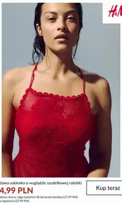 H&M Sukienka plażowa o wyglądzie szydełkowej robótki H&M oferta