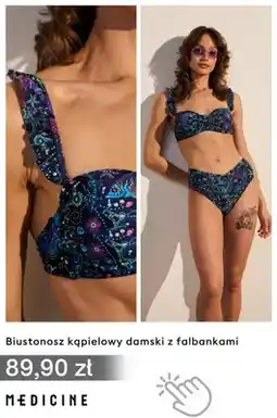Medicine Biustonosz kąpielowy damski z falbankami Medicine oferta