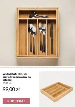 Homla Wkład do szuflady regulowany na sztućce Bambou oferta