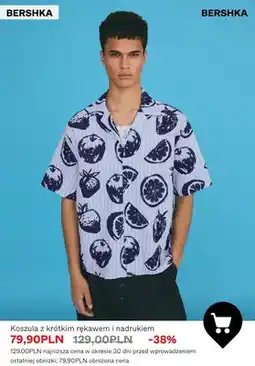 Bershka Koszula z krótkim rękawem i nadrukiem Bershka oferta