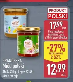 ALDI Miód polski nektarowy rzepakowy Grandessa oferta