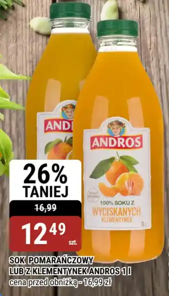 Sok pomarańczowy lub z klementynek andros