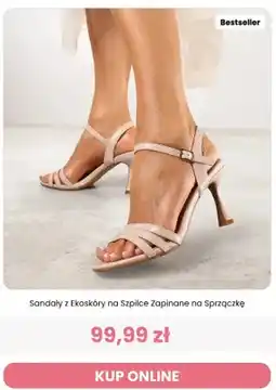 Renee Sandały z ekoskóry na szpilce zapinane na sprzączkę Renee oferta