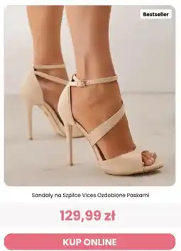 Renee Sandały na szpilce Vices ozdobione paskami oferta