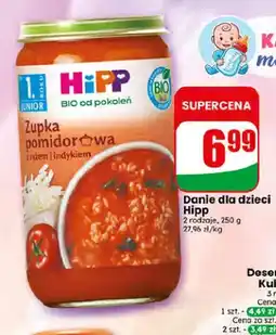 Dino Danie dla dzieci Hipp Zupka pomidorowa z ryżem i indykiem oferta