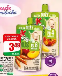 Dino Deser w tubce Kubuś Baby mus jabłko banan oferta