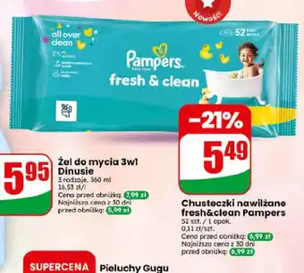 Dino Chusteczki nawilżane Pampers Fresh & Clean oferta