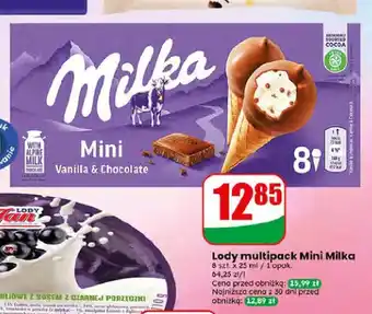 Dino Lody multipack Mini Milka Vanilla & Chocolate 8-pak oferta
