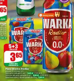Dino Piwo bezalkoholowe Warka Radler Jabłko z Gruszką oferta