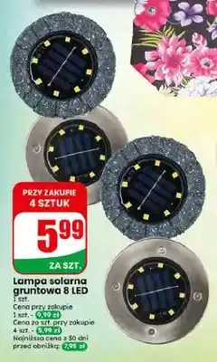 Dino Lampa solarna gruntowa 8 LED oferta