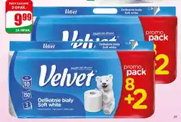Dino Papier toaletowy Velvet Delikatnie biały Soft white 8+2-pak oferta
