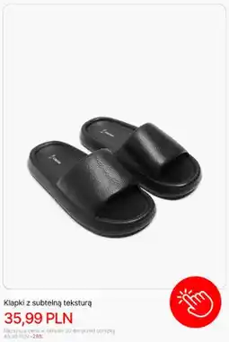 Cropp Klapki z subtelną teksturą Cropp oferta