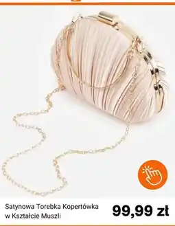 Born2be Satynowa torebka kopertówka w kształcie muszli Born2be oferta