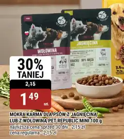 bi1 Mokra karma dla psów z jagnięciną lub z wołowiną pet republic mini oferta