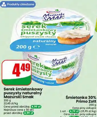 Dino Serek śmietankowy puszysty naturalny Mazurski Smak oferta