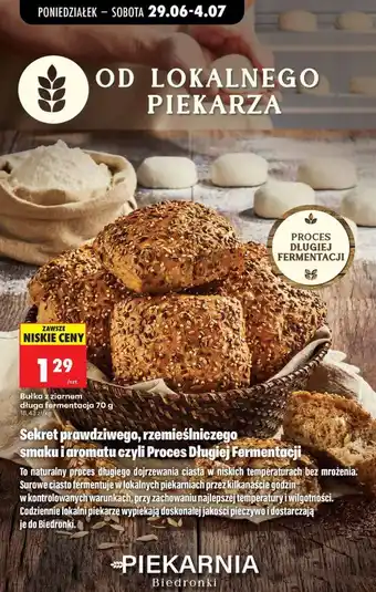 Biedronka Bułka z ziarnem długa fermentacja oferta